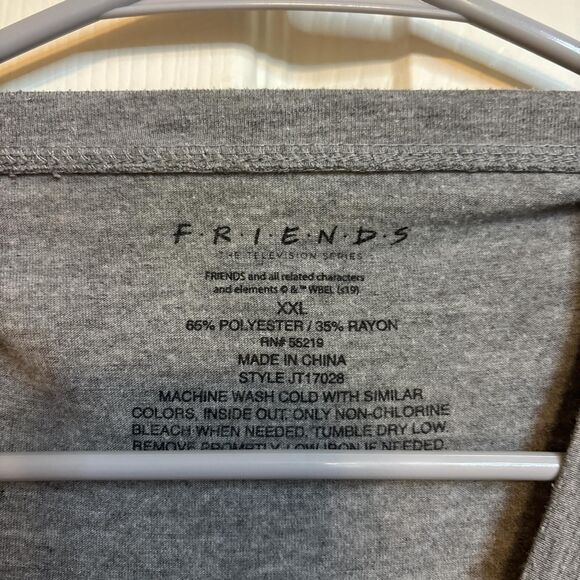 Friends XXL Gray Central Perk Graphic T-Shirt Short Sleeve Tee - Picture 3 of 4